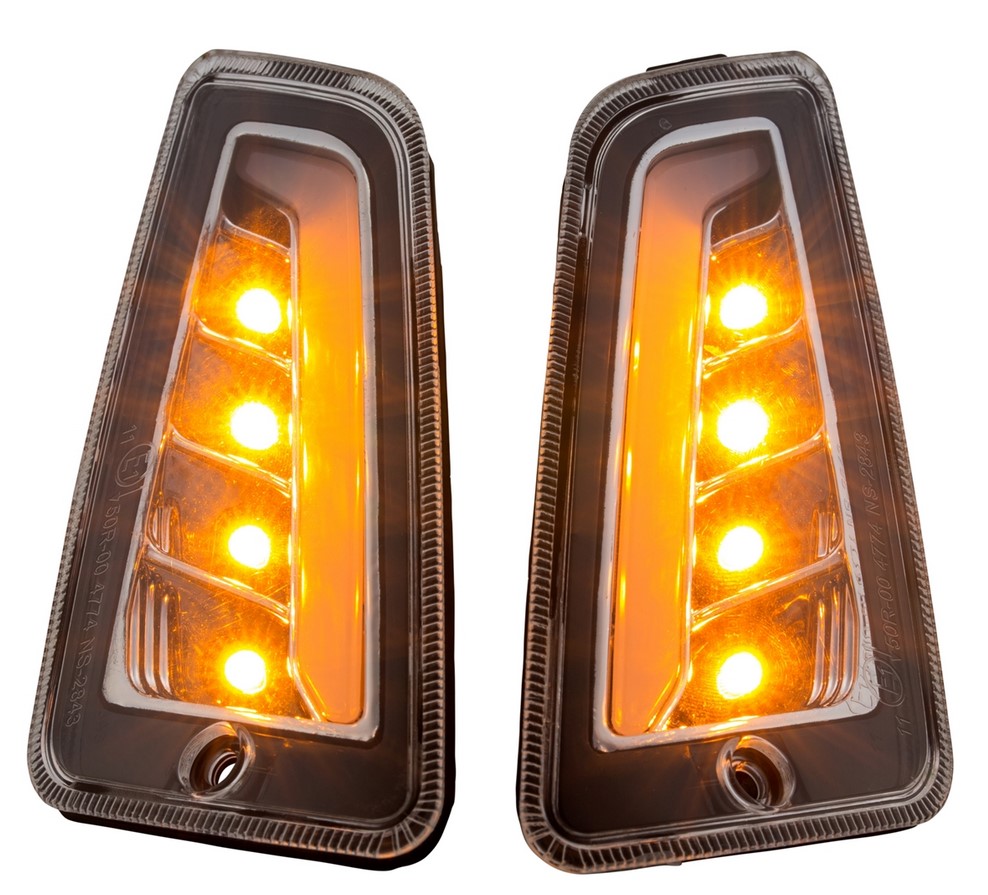 Kit clignotants avant gauche/droite pour Vespa GTS/GTS Super/GTV/GT 60/GT/GT L ('03-'13), clair