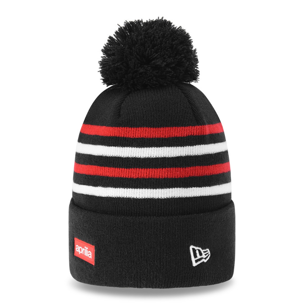 Aprilia bonnet tricoté NEW ERA noir, rouge, blanc
