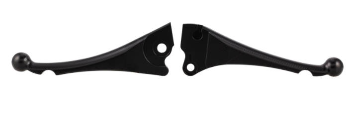 Kit levier de frein sport "Shorty 3D" gauche/droite pour Vespa LX/LXV/S/Primavera/Sprint, noir