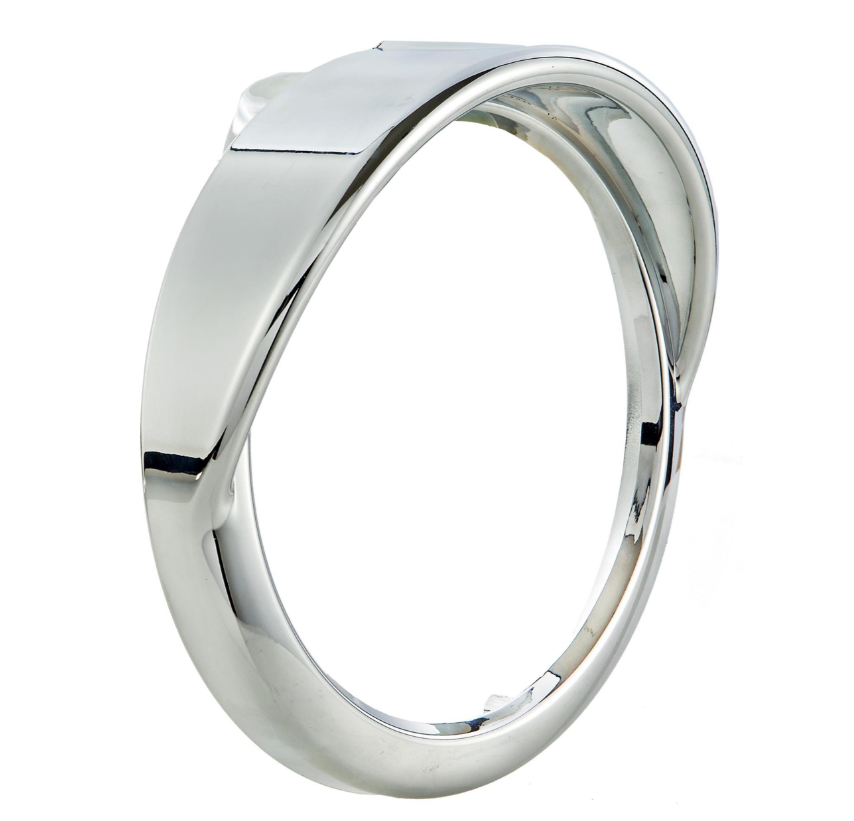 Anneau de lampe avec abat-jour pour Vespa LXV 50-150ccm, chrome