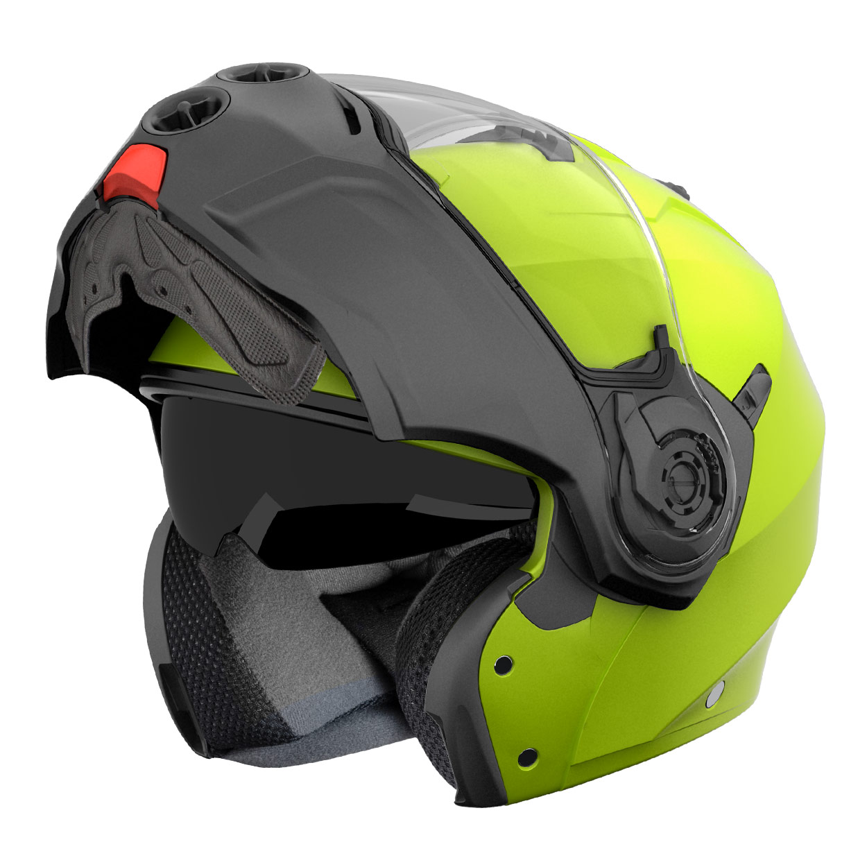 Caberg casque Droid Hi Vizion, jaune fluo/noir