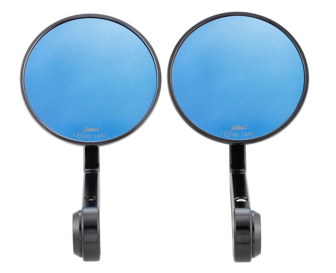 Rétroviseur d'extrémité de guidon ZELIONI pour Vespa, droite et gauche, noir anodisé