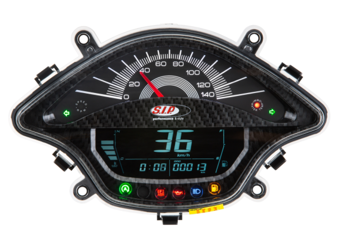 Compte-tours/tachymètre pour Vespa Primavera/Sprint 50-150ccm 2T/4T AC, carbonlook