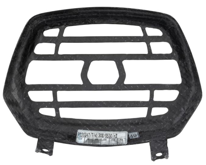 Anneau de lampe avec grille pour Vespa Sprint 50-150ccm 2T/4T ('13-'18), carbone