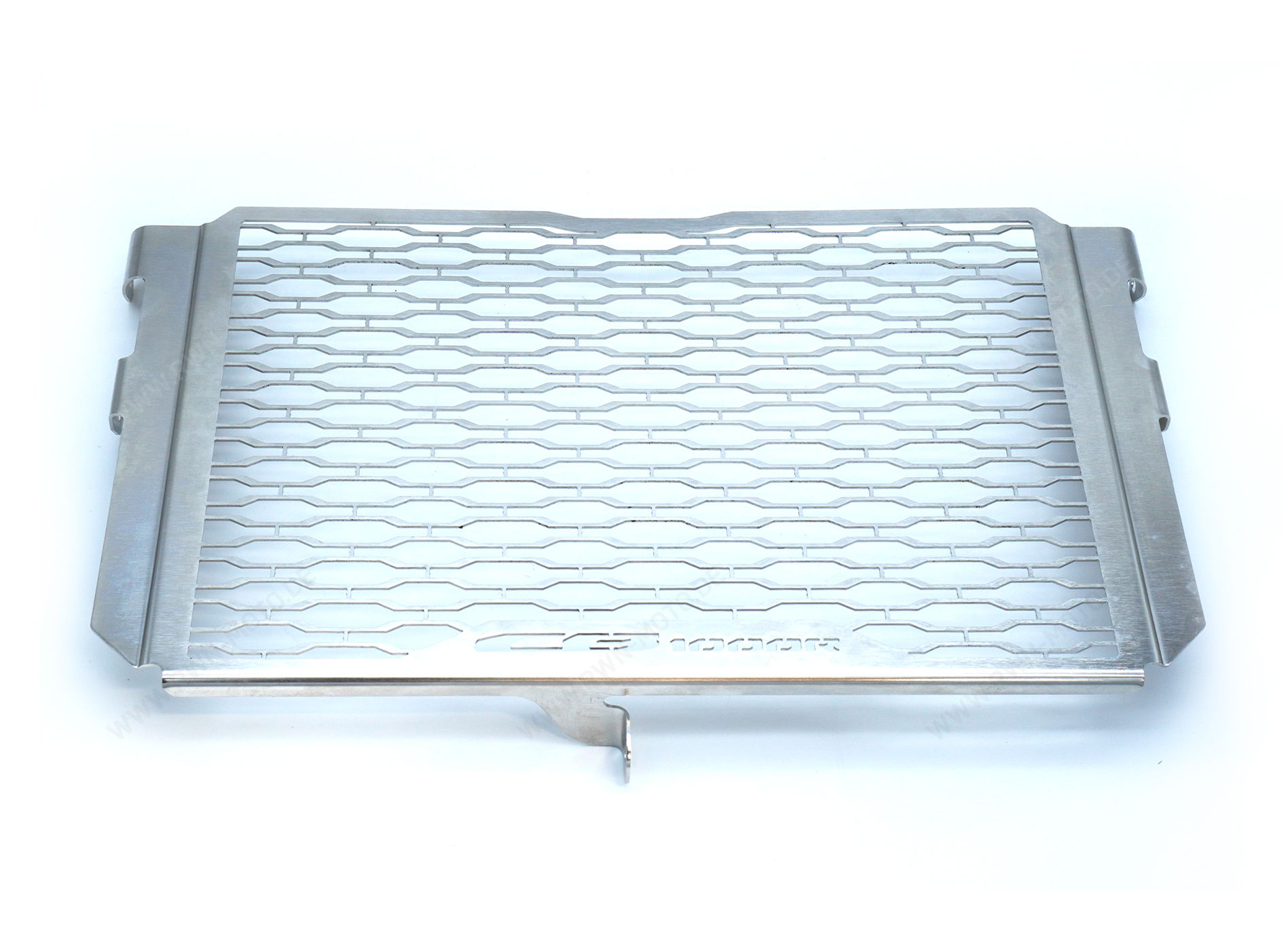 Carénage de radiateur (argent) en acier inoxydable avec logo CB pour Honda CB1000R 2021-