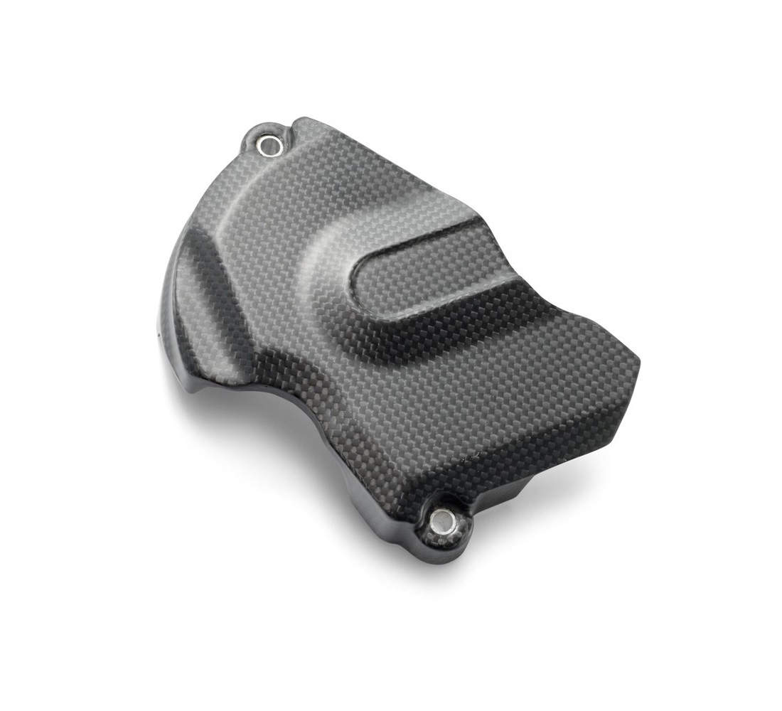 Couvercle de pignon de chaîne KTM en carbone