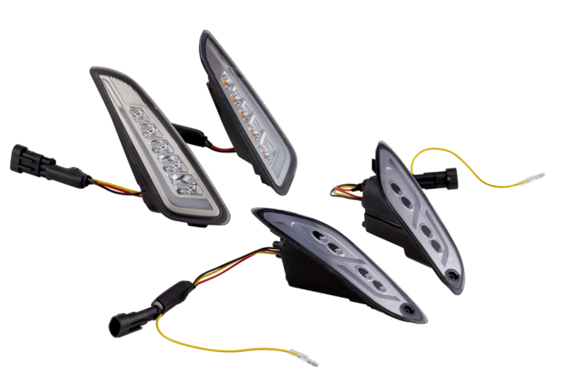 Kit clignotants avant & arrière pour Vespa Primavera/Sprint 125-150ccm 2T/4T AC, clair