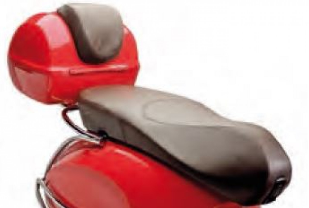 Coussin dorsal original en cuir véritable pour Vespa Primavera / Sprint / Elettrica - Marron