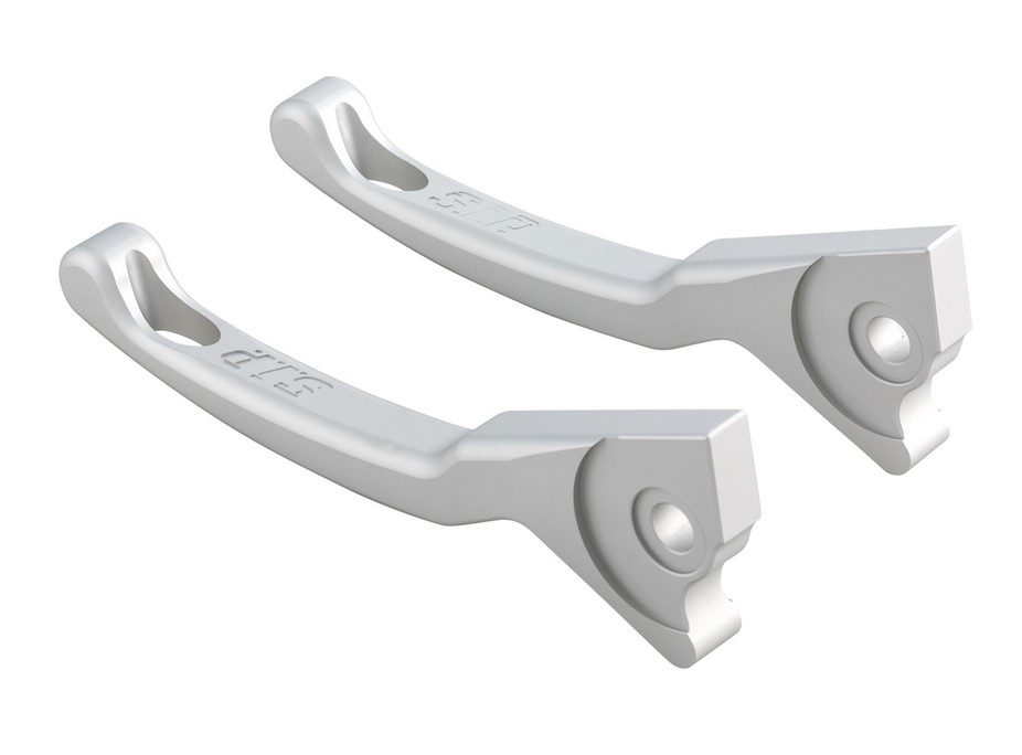Levier de frein sport Shorty pour Vespa, droite et gauche, argent mat