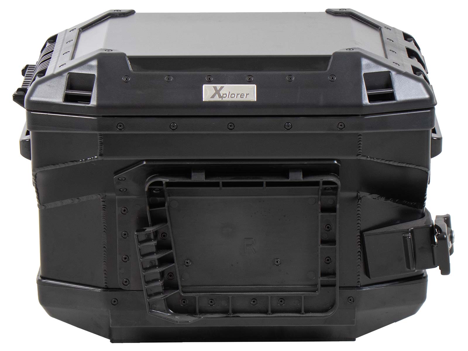 Valises latérales Alu Xplorer 37 Cutout (évidées pour le pot d'échappement) droite noire Hepco & Becker