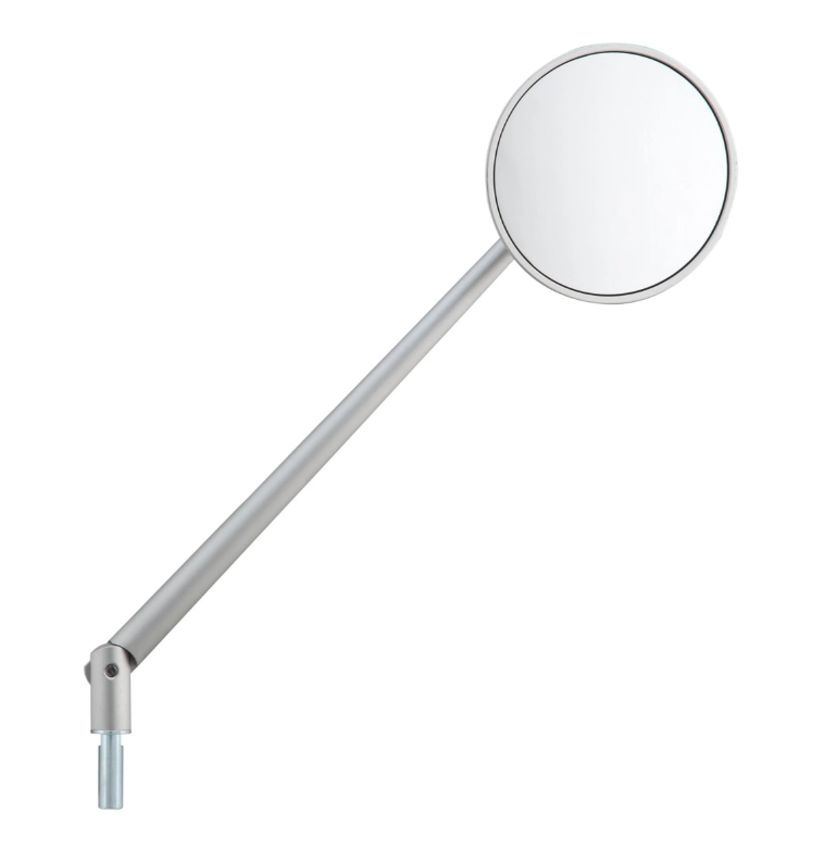 Rétroviseur standard pour Vespa, filetage à droite, argent mat