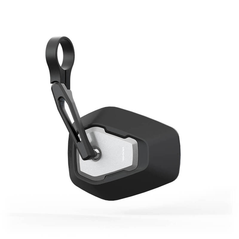 HIGHSIDER pro Rétroviseur d'extrémité de guidon Esagano-RS noir/argent court (1pc)