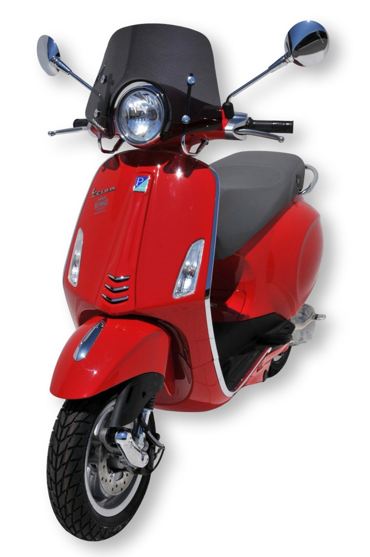 Pare-brise ERMAX Piccolo H 300 mm pour Vespa Primavera 50-150ccm 2T/4T, teinté