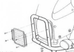 Grille de protection des feux noire pour BMW R 850 GS (98-00)/R 1100 GS (94-99) Hepco & Becker