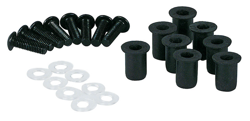 HIGHSIDER vis de carénage en aluminium avec écrous en caoutchouc, 8 pièces, M5