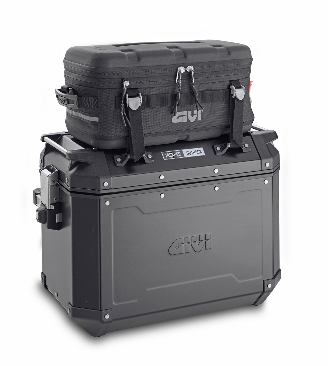 Givi Kit de valises latérales en aluminium Trekker Outback 48L noir Monokey