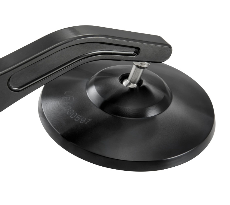 Rétroviseur d'extrémité de guidon pour Vespa, gauche ou droite, rond, noir brillant