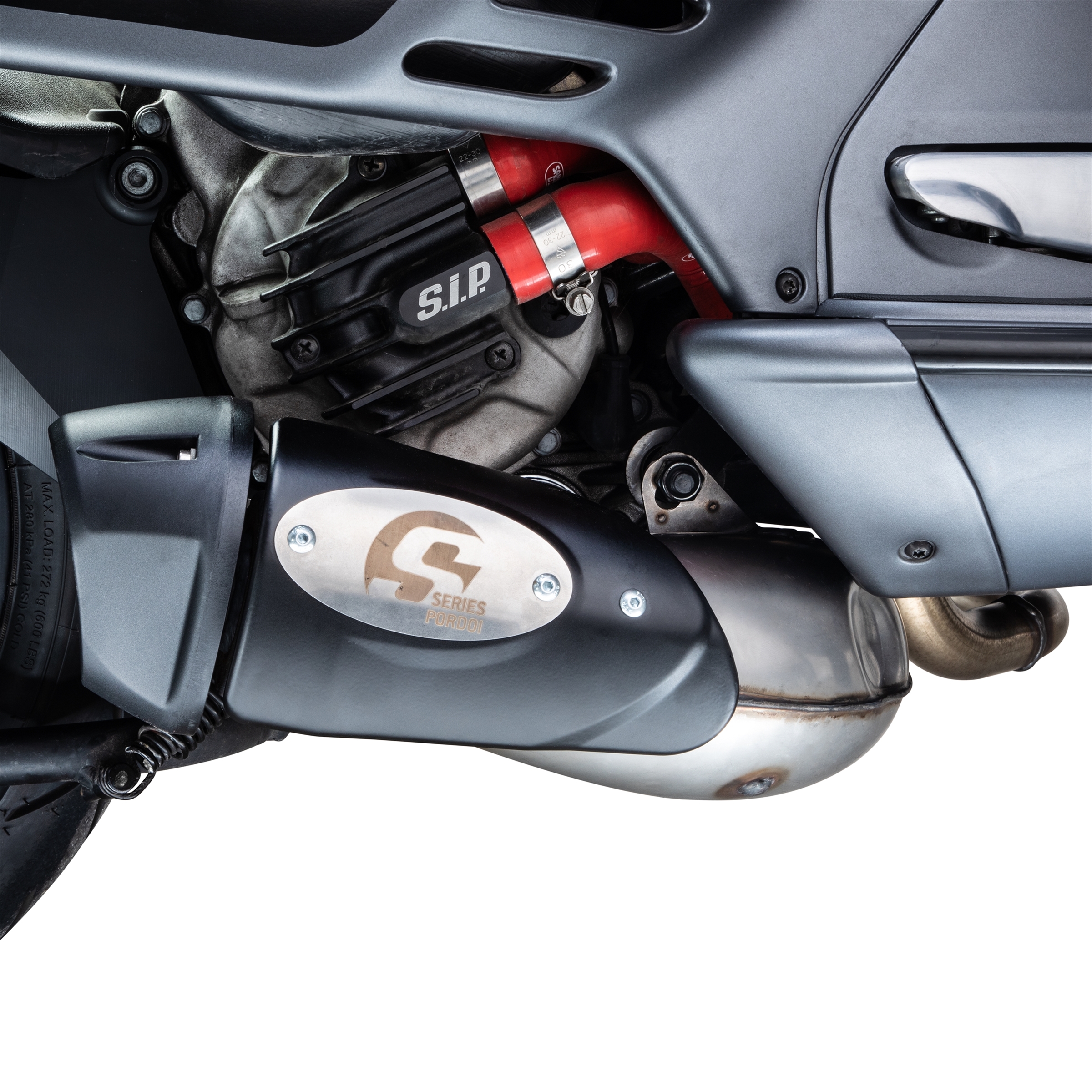 Échappement racing pour Vespa GTS/GTS Super/GTV/GT 60 125-300ccm i.e., 4T, LC, inox