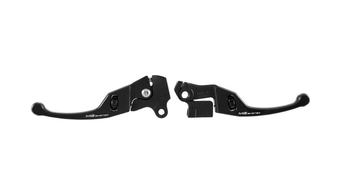 Kit de leviers de frein sport MG Biketec noirs pour Vespa Primavera /​Sprint 50-150 cm³ 4 temps (24-) Euro5+