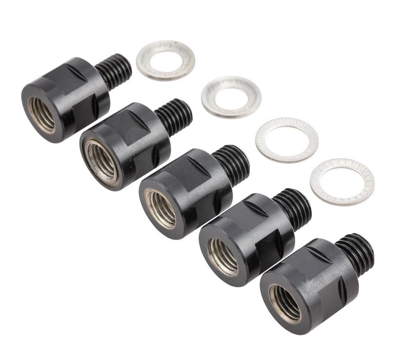 Adaptateur de rétroviseur RIZOMA "Direct Mount" pour Vespa, noir anodisé