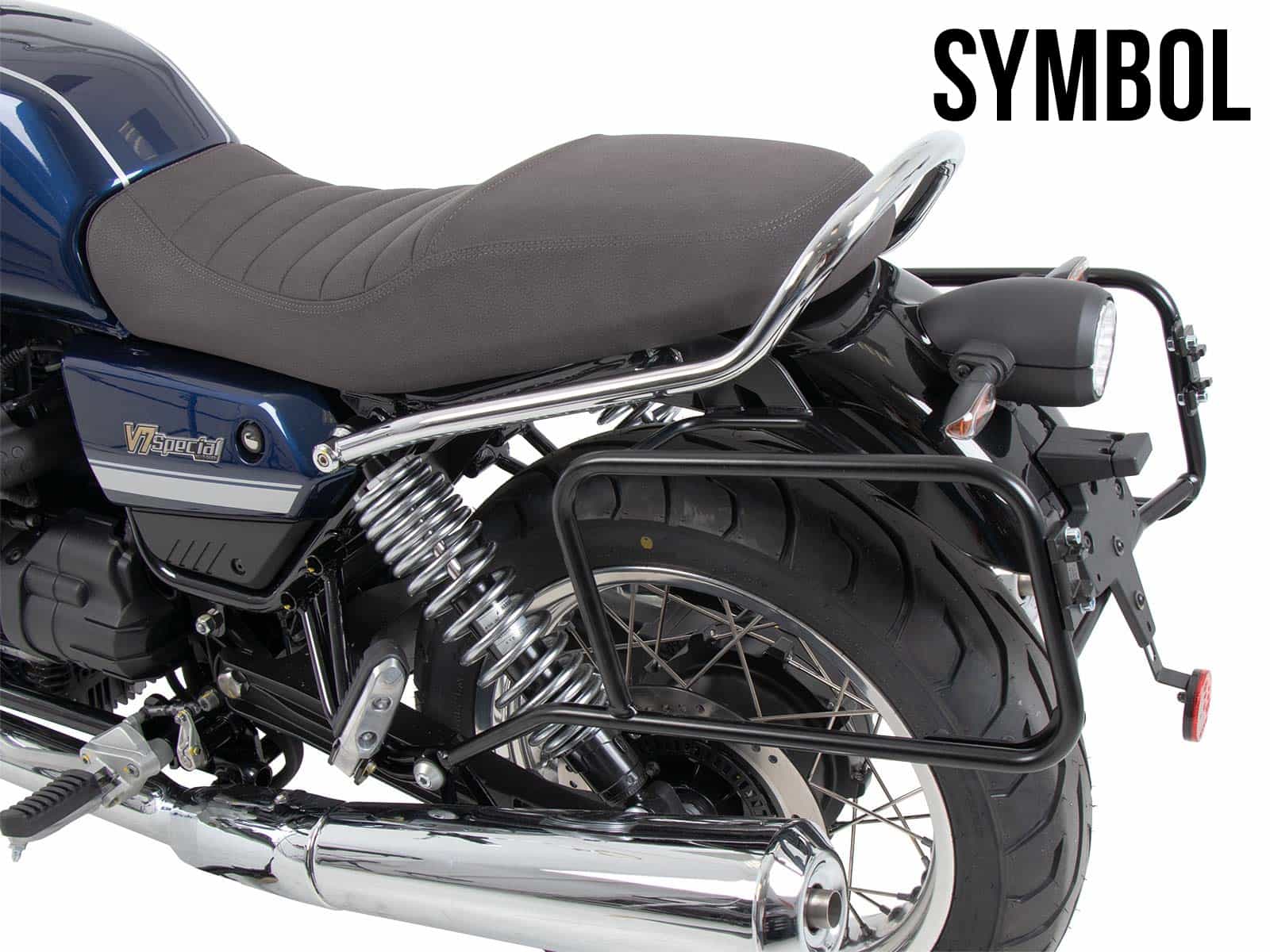 Supports de valises latérales fixes chromés pour Moto Guzzi V7 Spécial/Stone/Centenario (21-24) d'origine