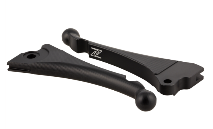 Kit levier de frein sport "Shorty 3D" gauche/droite pour Vespa LX/LXV/S/Primavera/Sprint, noir mat