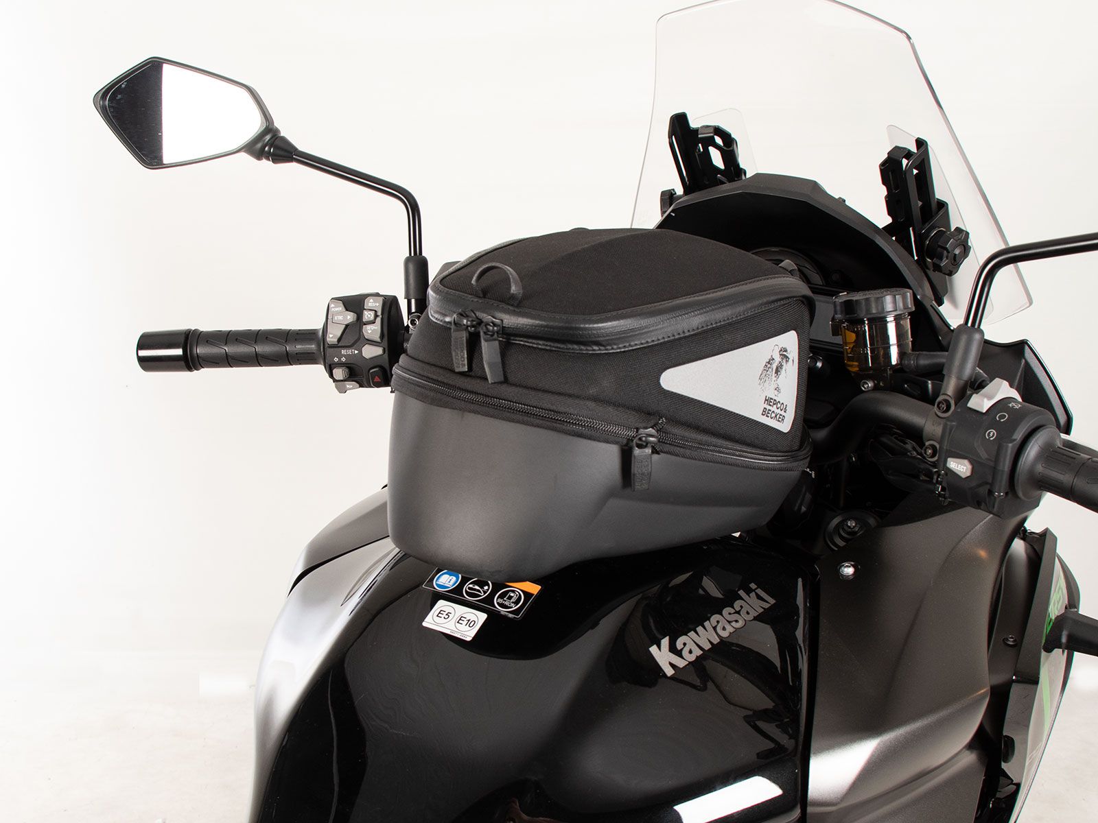 Anneau de réservoir Basic avec unité de fermeture de la sacoche de réservoir pour Kawasaki Versys 1100 /SE (25- ) Hepco & Becker