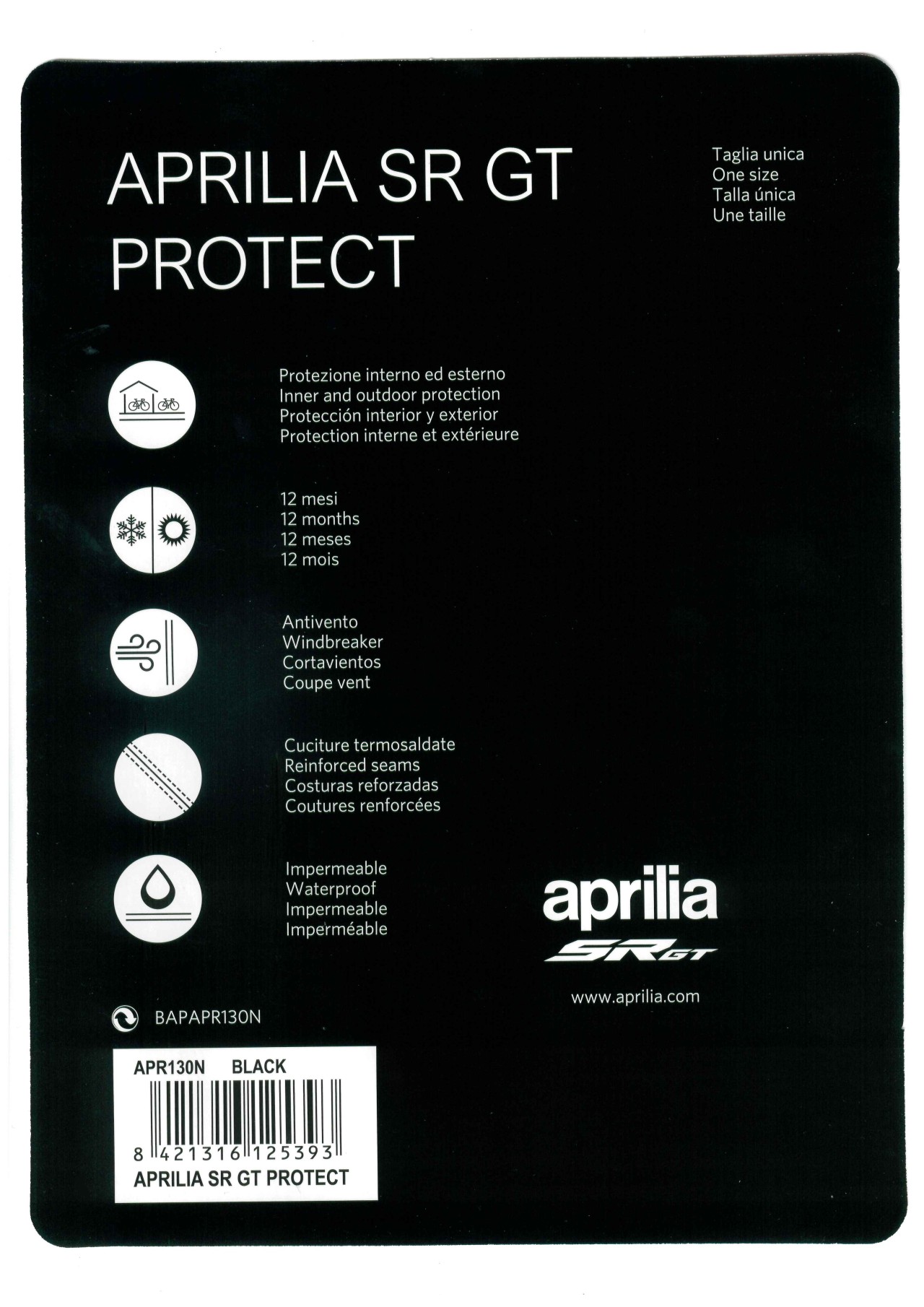 Garage extérieur pliable pour Aprilia SR GT 125 / 200