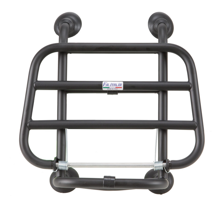 Porte-bagages avant pour Vespa Primavera /Sprint /Elettrica 50-150ccm, pliable, noir mat