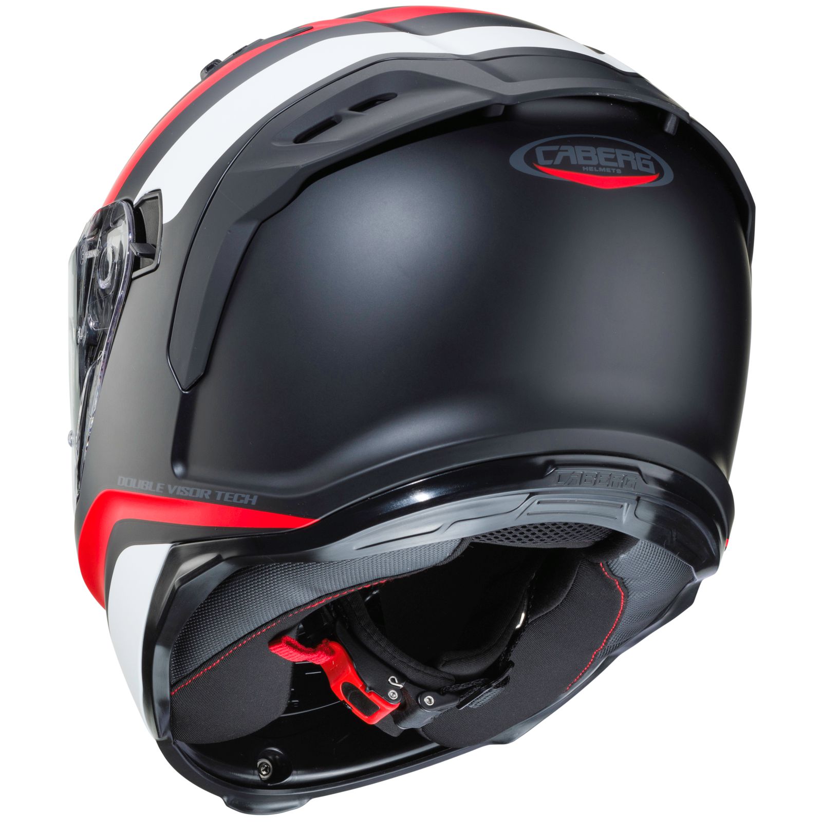 Caberg casque Avalon Blast, noir mat/blanc-rouge