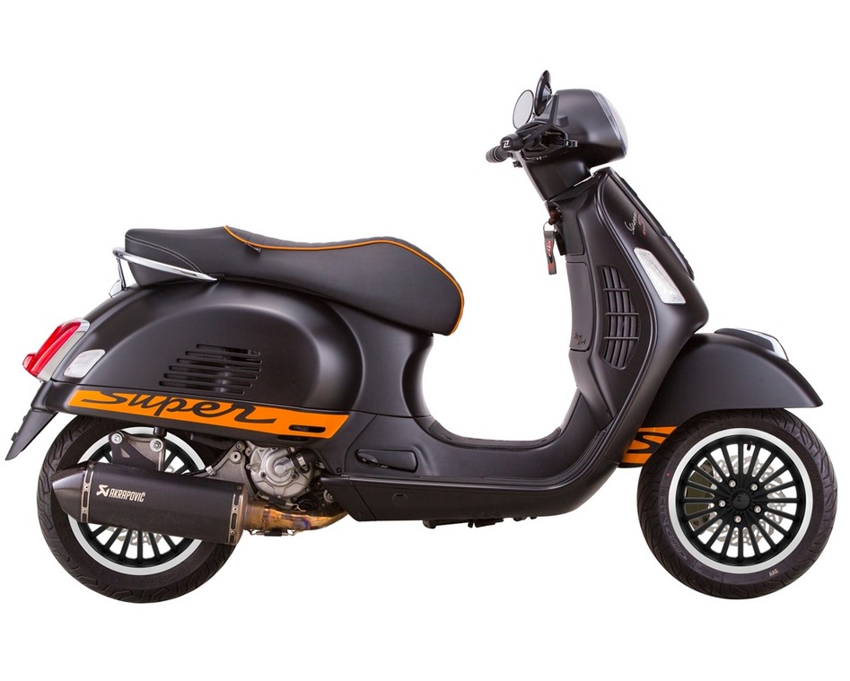Jante avant/arrière pour Vespa GTS/GTS Super/GTV/GT 125-300ccm, noire avec bordure polie