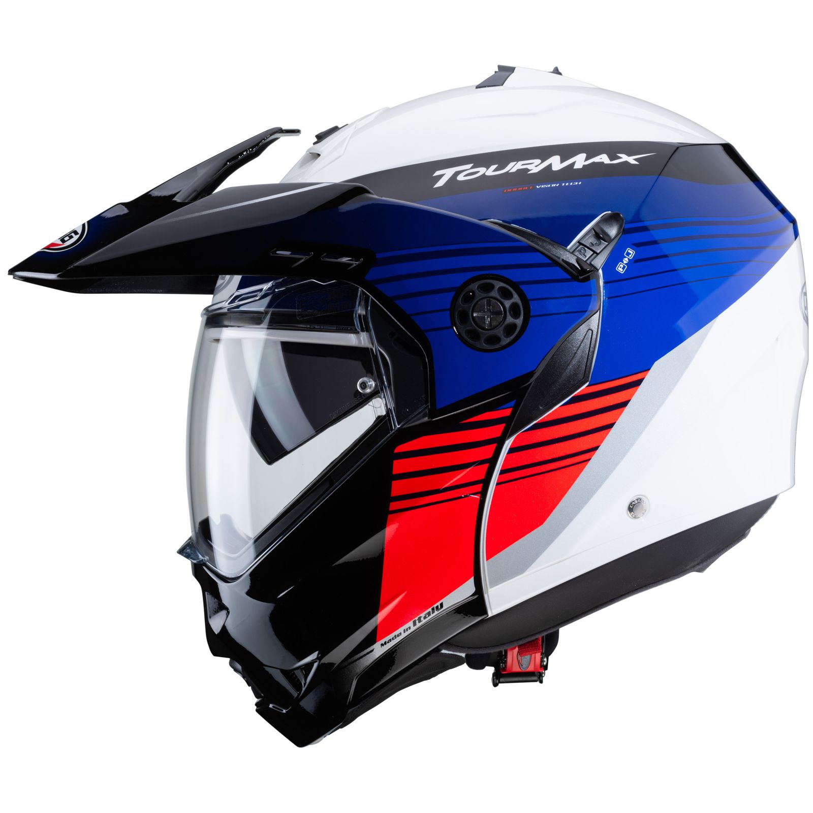 Caberg casque Tourmax Titan, blanc/bleu-rouge