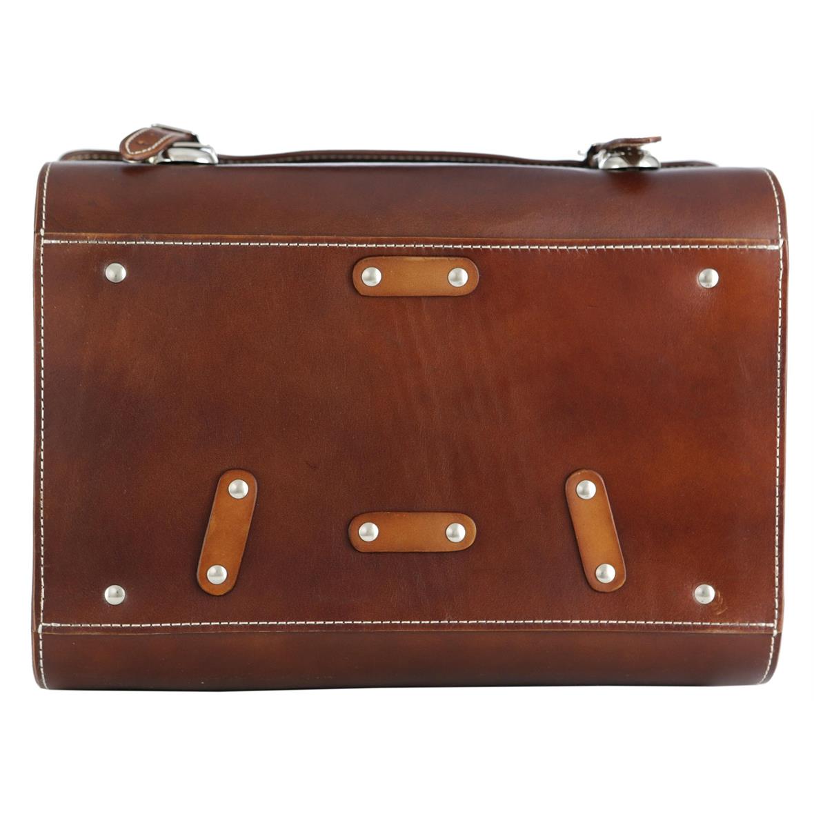 Valise en cuir "Classic" pour Vespa - marron