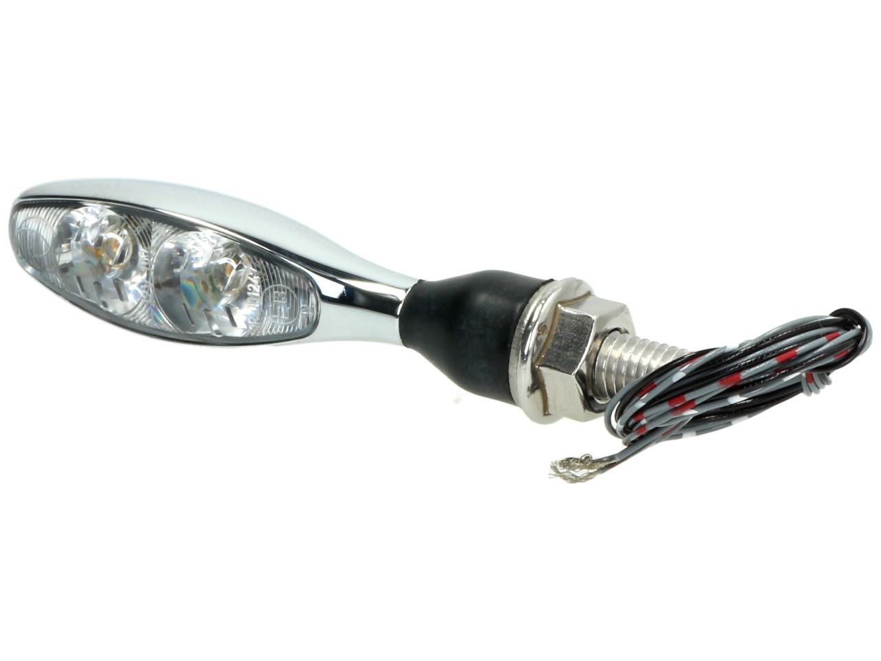 Clignotants Kellermann, feux arrière et stop, Micro 1000 DF, acier, LED, HL/HR, 12 V, chrome brillant