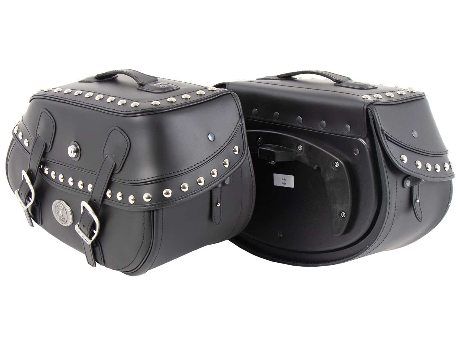 Jeu de sacoches de selle Buffalo Big Custom noir pour support C-Bow Hepco & Becker