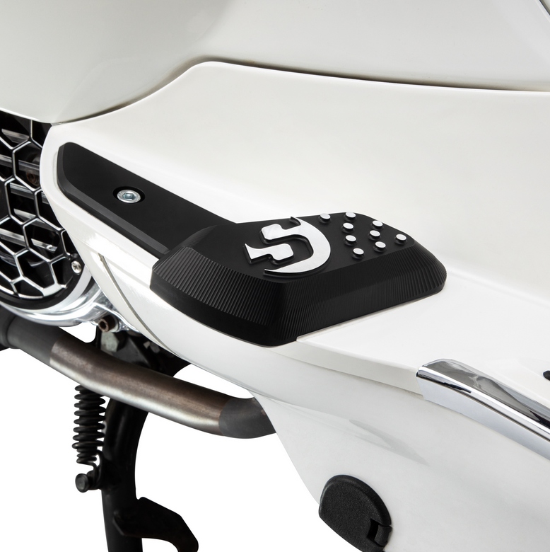 Repose-pieds droit et gauche pour Vespa Primavera /Sprint 50-150ccm 2T/4T AC, noir mat