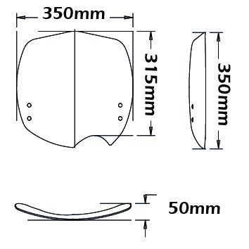 Pare-brise pour BMW G 650 Xchallenge (06-07), transparent