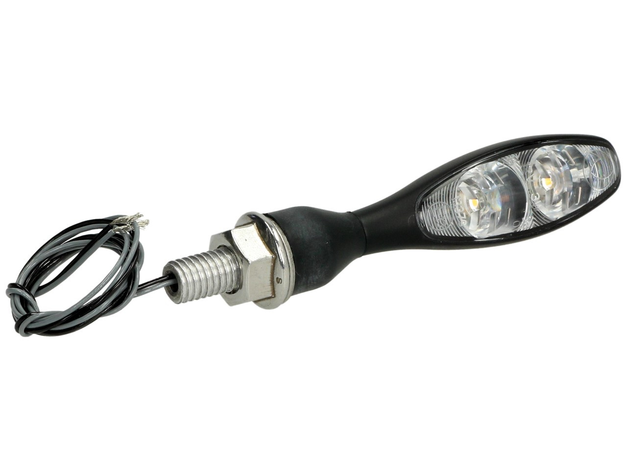 Clignotant Kellermann, Micro 1000 Extreme, acier, LED, V/H, G/D, 12 V, noir satiné, M8x20