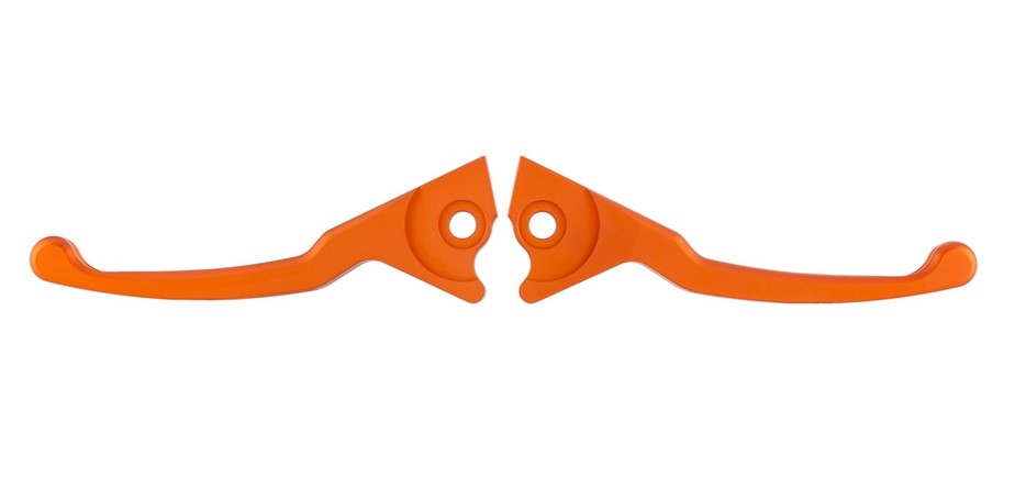 Set de levier de frein sport Shorty pour Vespa, droite et gauche, orange mat