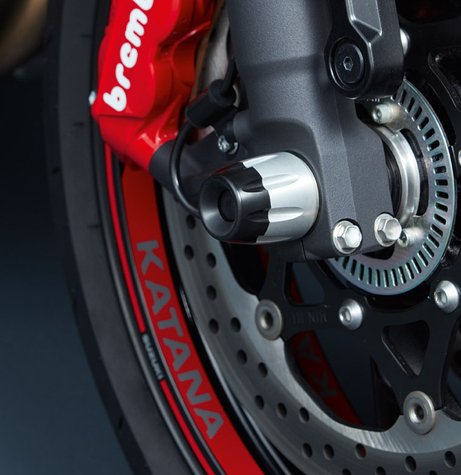 Protecteur d'essieu avant pour Suzuki GSX-S 1000 S/GT (année 19-) Original Suzuki