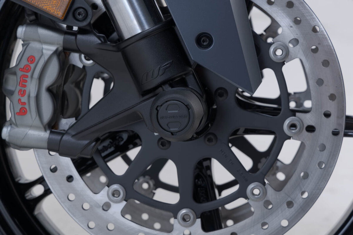 SW-Motech Kit de pads de carrossage pour l'essieu avant noir pour les modèles KTM - SW Motech