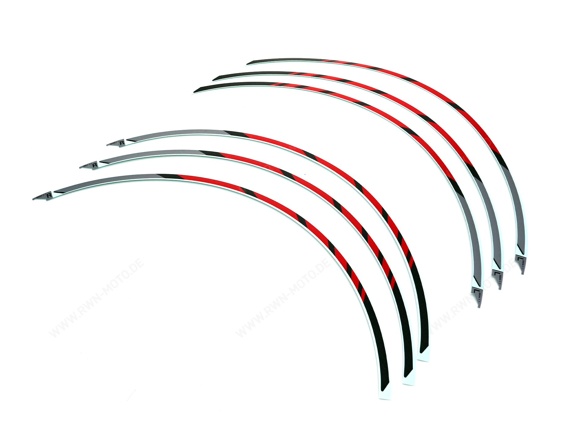 Jeu d'autocollants décoratifs pour jantes (17") *NH-431M* INDY GRAY METALLIC Original Honda