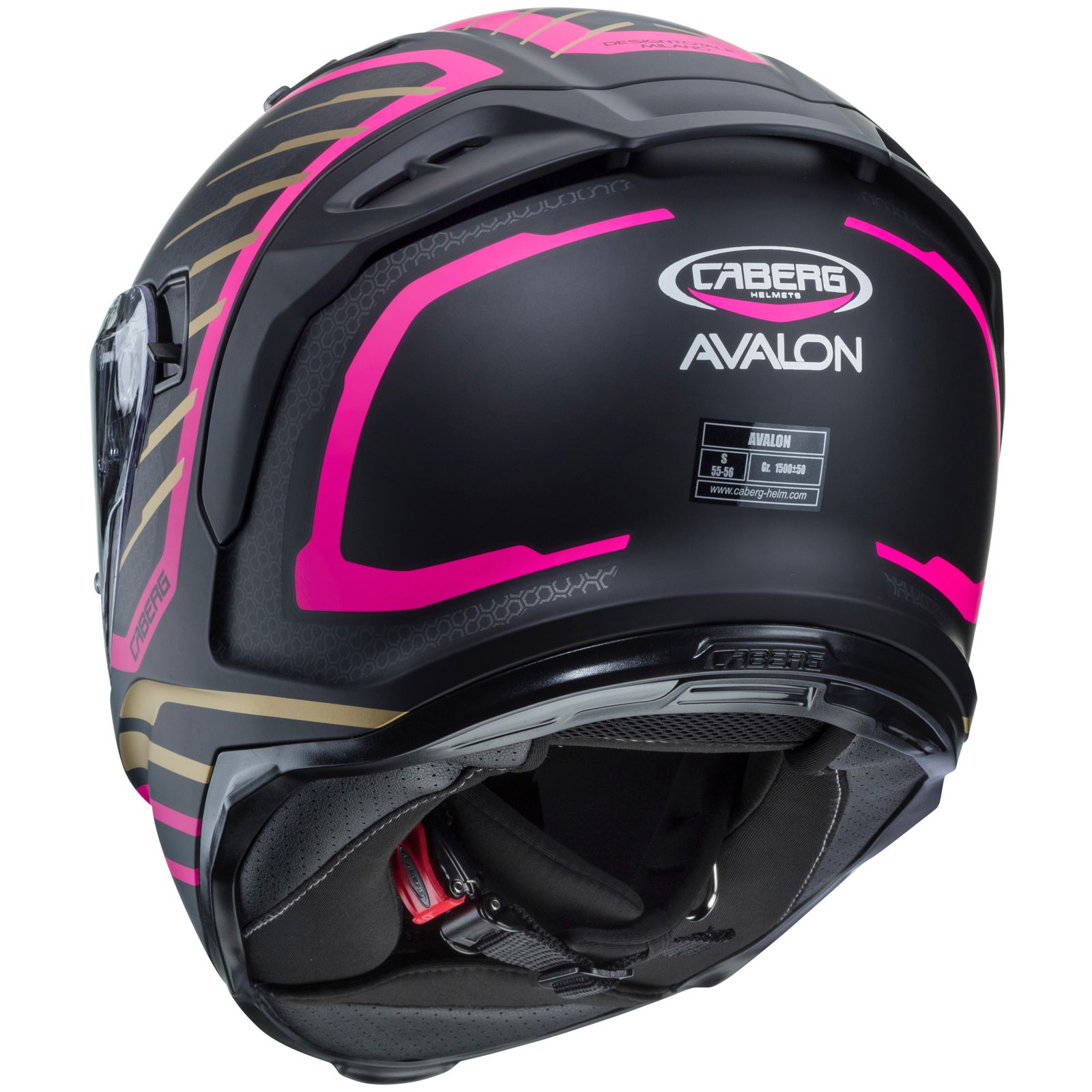 Caberg casque Avalon Forge, noir mat/or fuchsia