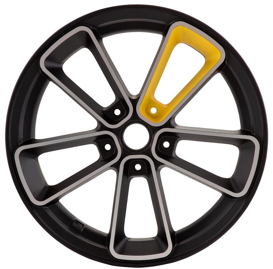 Jante avant/arrière 13" pour Vespa GTS/GTS Super/GTV/GT 60/GT/GT L 125-300ccm, noir/jaune