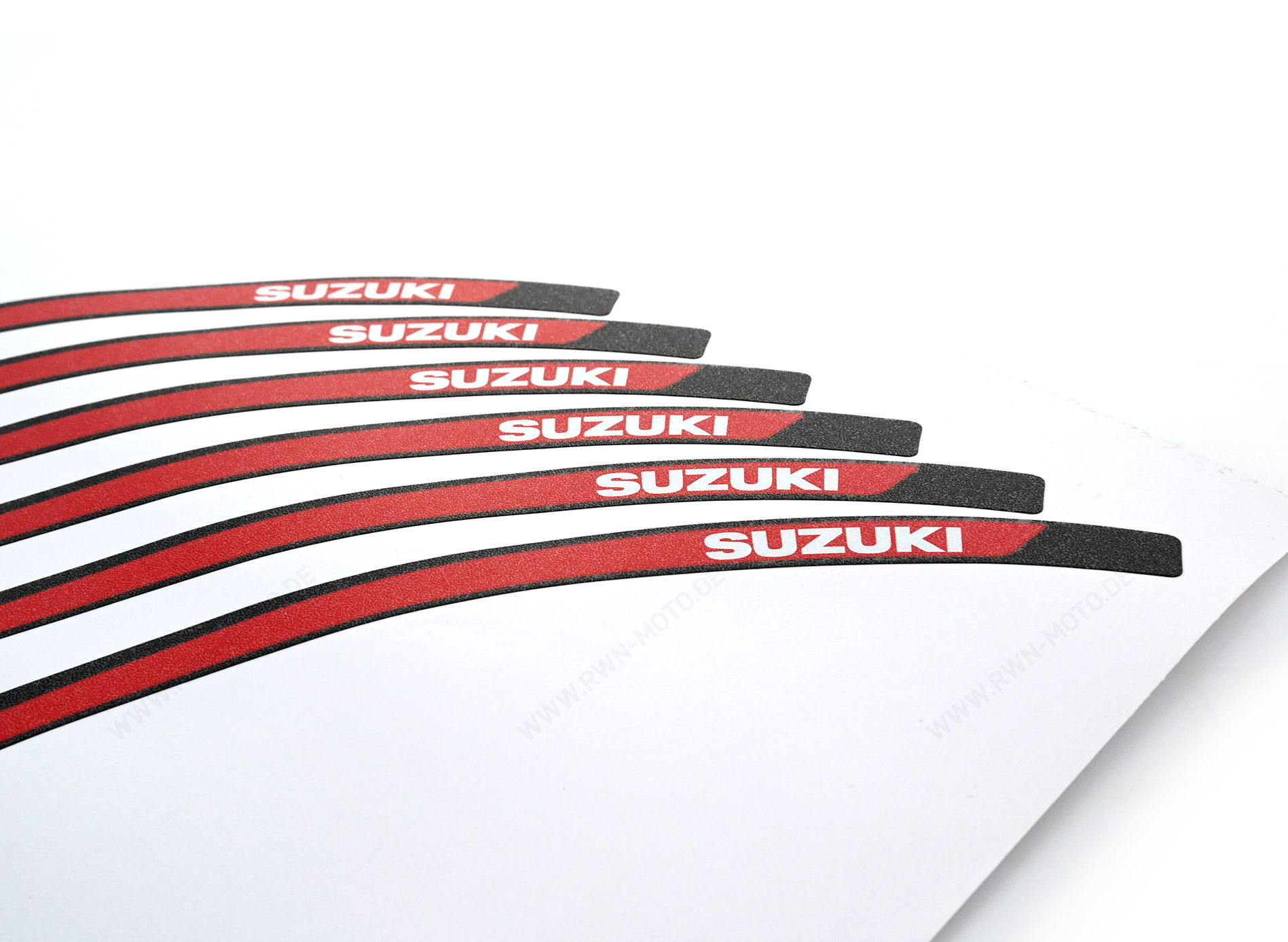 Décor de bord de jante rouge/noir pour Suzuki GSX-8R / GSX-8T (25-) / GSX-S 1000 GX (24-) Original