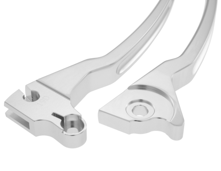 Jeu de leviers sport frein gauche/droit pour Vespa LX/​LXV/​S/​Primavera/​Sprint 50-150ccm, argent