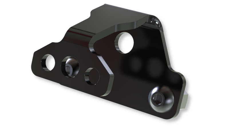 HIGHSIDER pro Support d'éclairage de plaque d'immatriculation noir S (1pc)