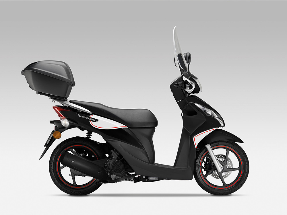 Jeu d'autocollants d'origine Honda Vision50/ Vision110 "Sport", y compris décor de jante blanc