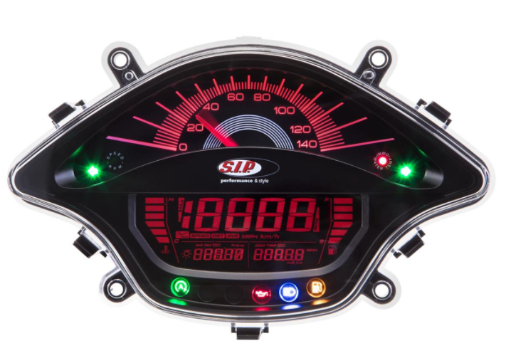 Compte-tours/tachymètre pour Vespa Primavera/Sprint 50-150ccm 2T/4T AC, noir