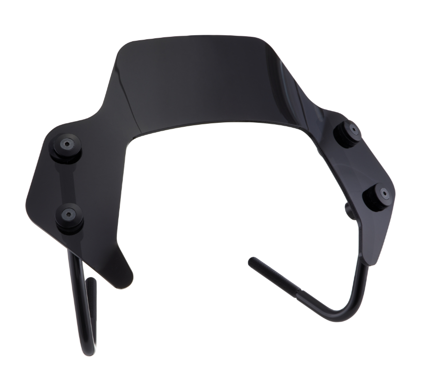 Flyscreen pour Vespa Sprint 50-150ccm 2T/4T, supports noirs, teinté noir